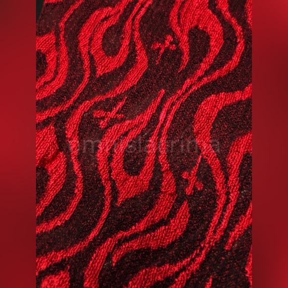 (SOLD) RARE 90s Red Flame Mesh Eternal Hell Top by Lip Service - Picture 4 of 6